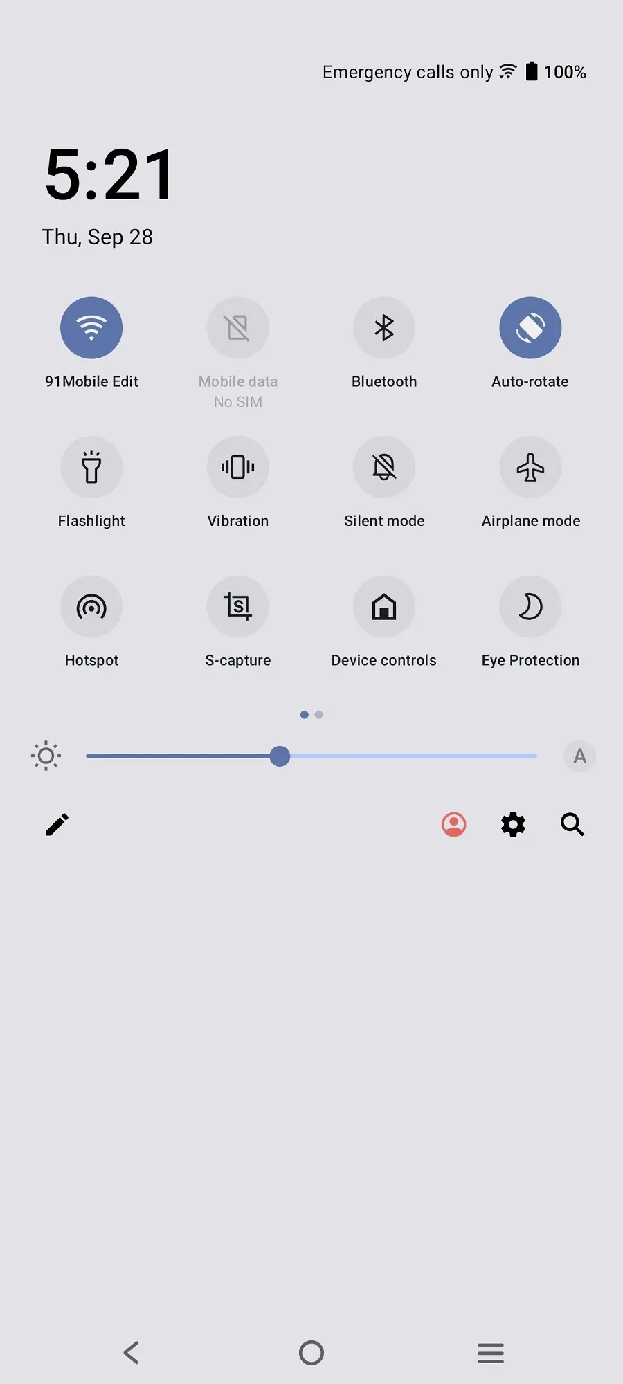Vivo V29 Quick Settings Panel Image.