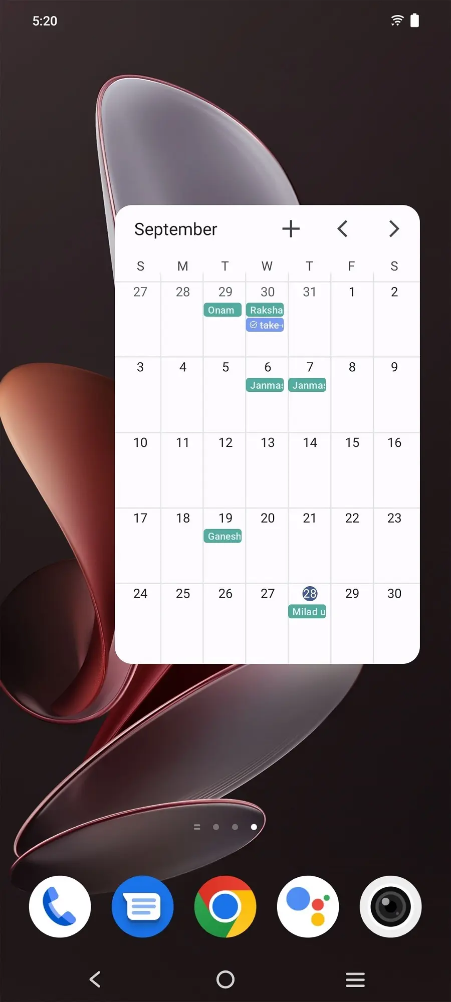 Vivo V29 Screen With Widgets Image.