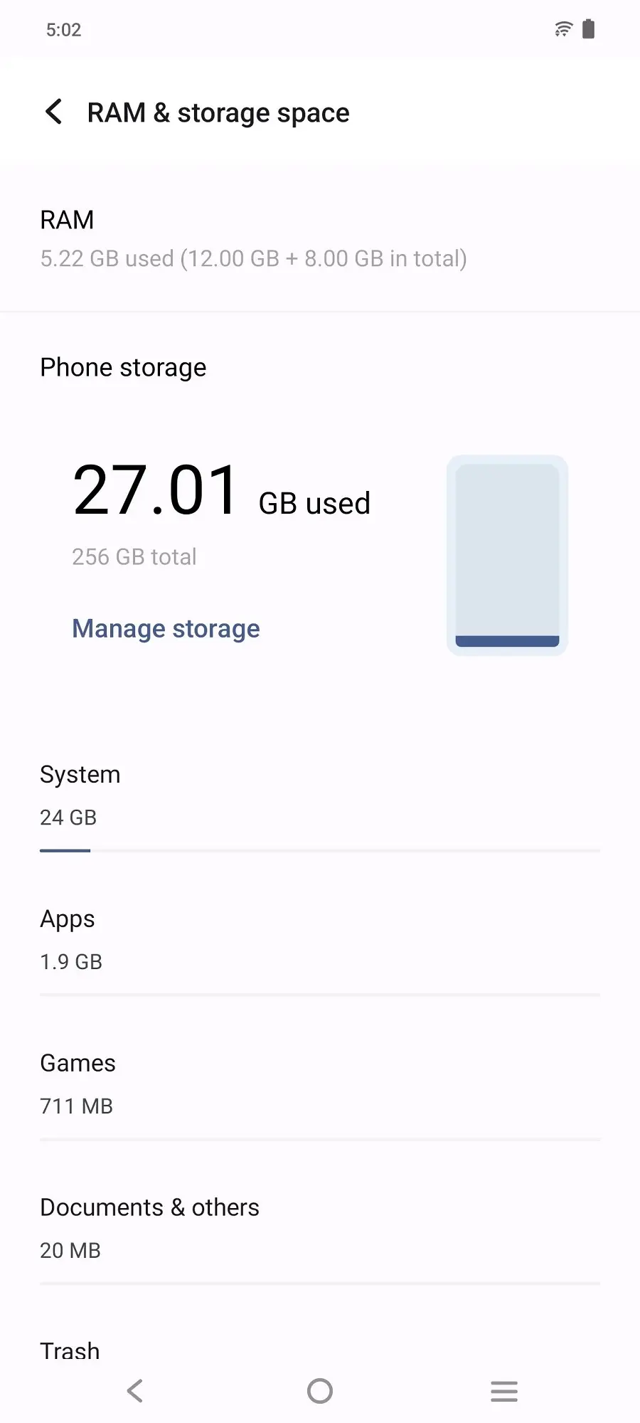 Vivo V29 Storage Image.