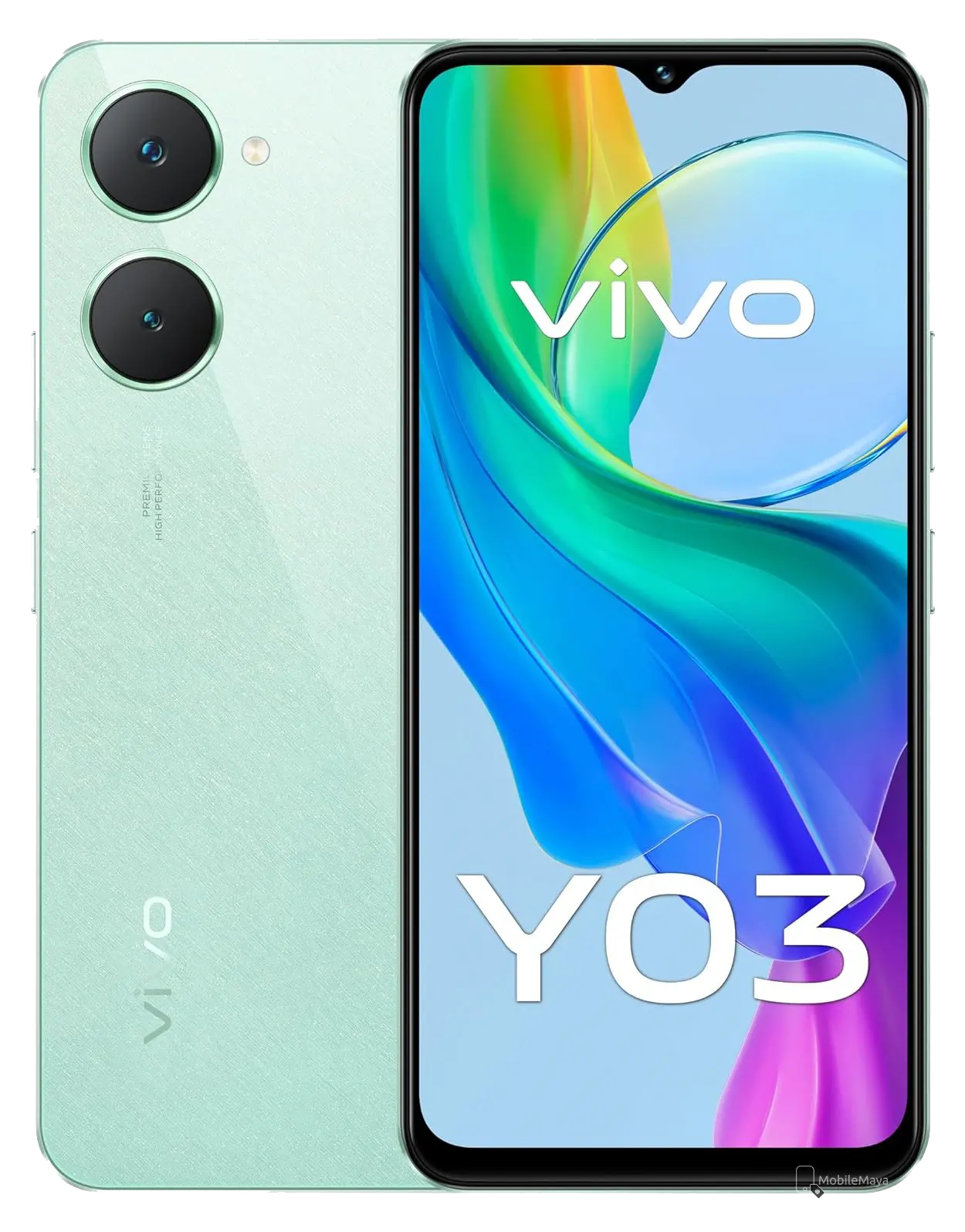 Vivo Y03 Gem Green Official Image.