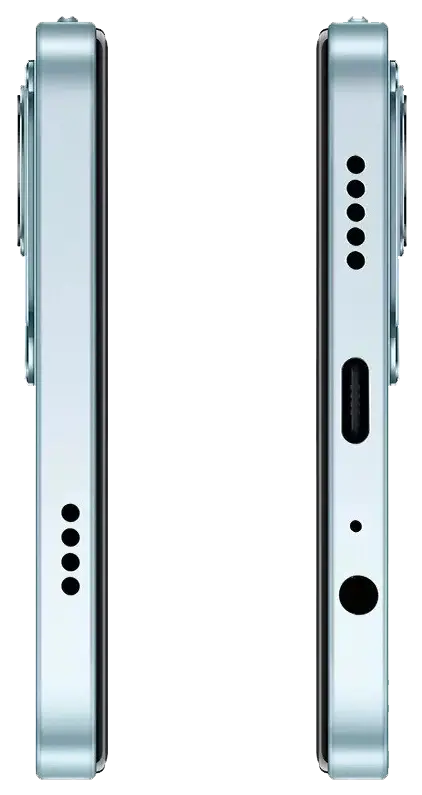 vivo y19s pro Glacier Blue Charging Port Image.