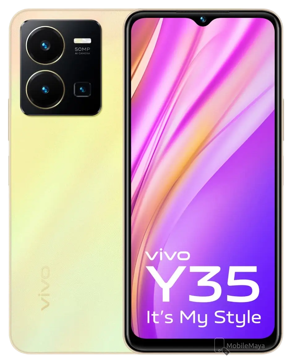 Vivo Y35 Dawn Gold Official