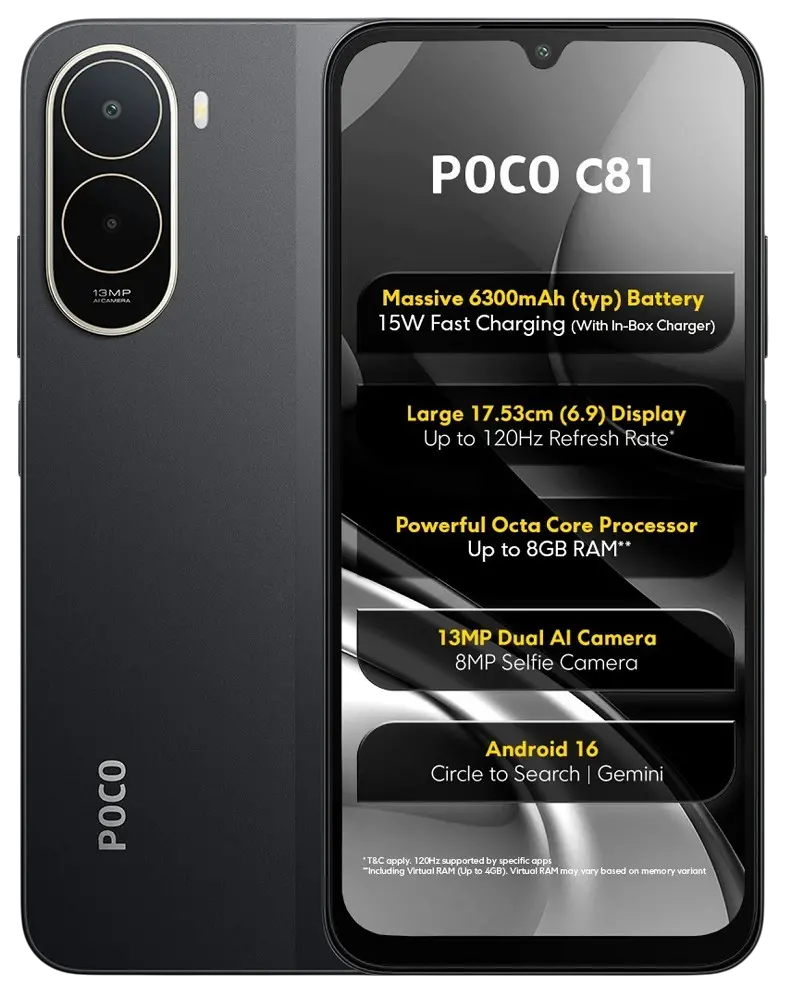 Xiaomi Poco C81 Elite Black Image