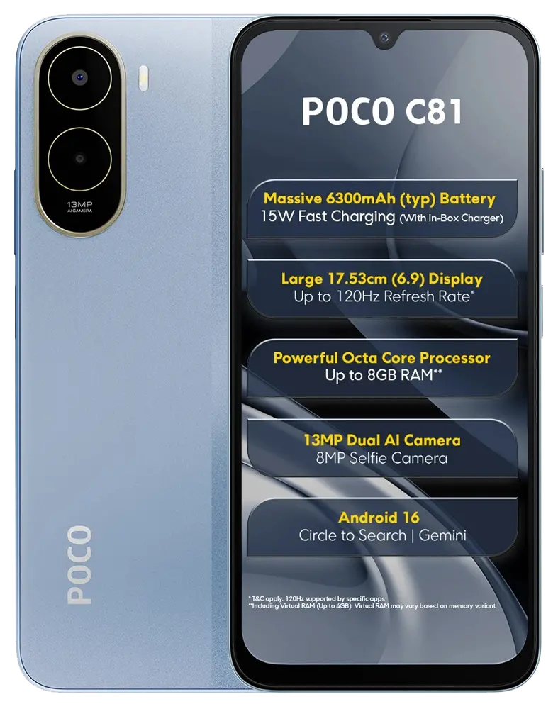 Xiaomi Poco C81 Sky Blue Image