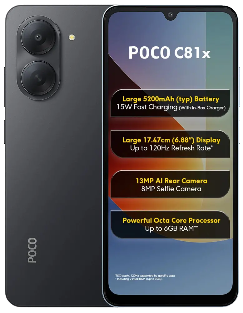 Xiaomi Poco C81x 4G Crystal Black Image