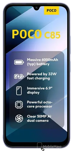 Xiaomi Poco C85 4G Full Front Side Image.