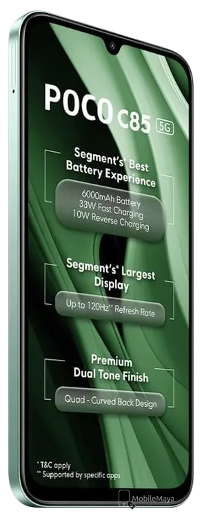 Xiaomi Poco C85 5G Front Side Image.