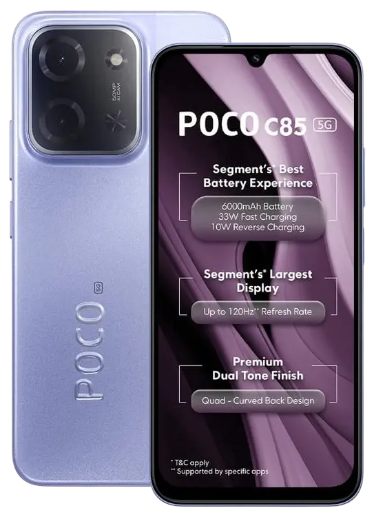 Xiaomi Poco C85 5G Mystic Purple Official.