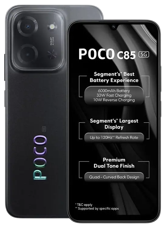 Xiaomi Poco C85 5G Power Black Official.