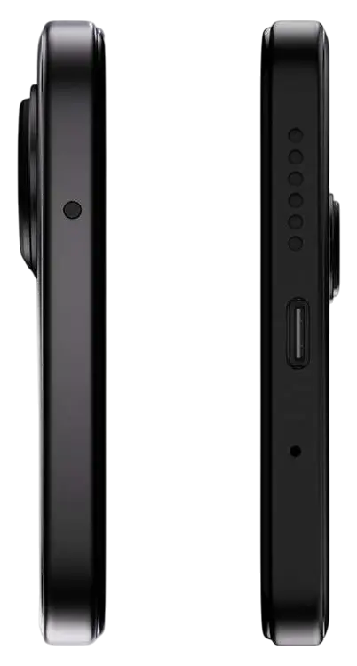 Xiaomi Poco M7 Plus 5G Carbon Black Charging Port Image.