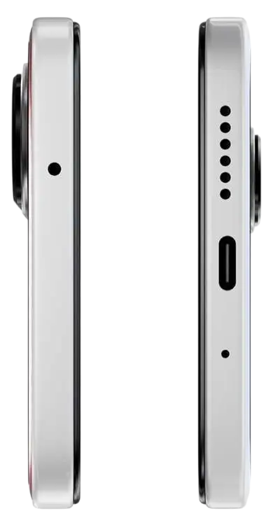 Xiaomi Poco M7 Plus 5G Chrome Silver Charging Port Image.