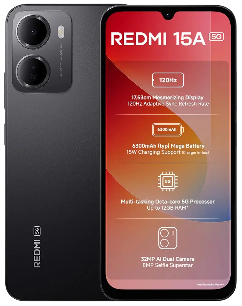 Xiaomi Redmi 15a 5G Black Image