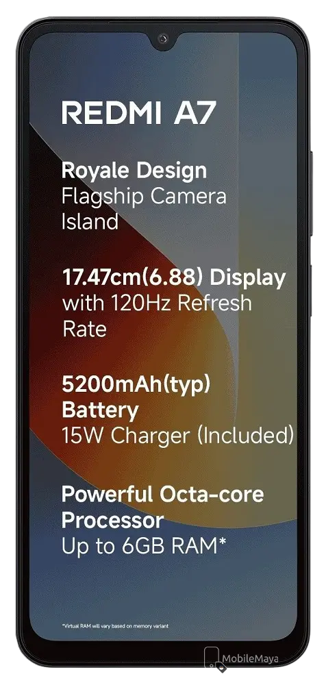 Xiaomi Redmi A7 4G Black Front Side Image