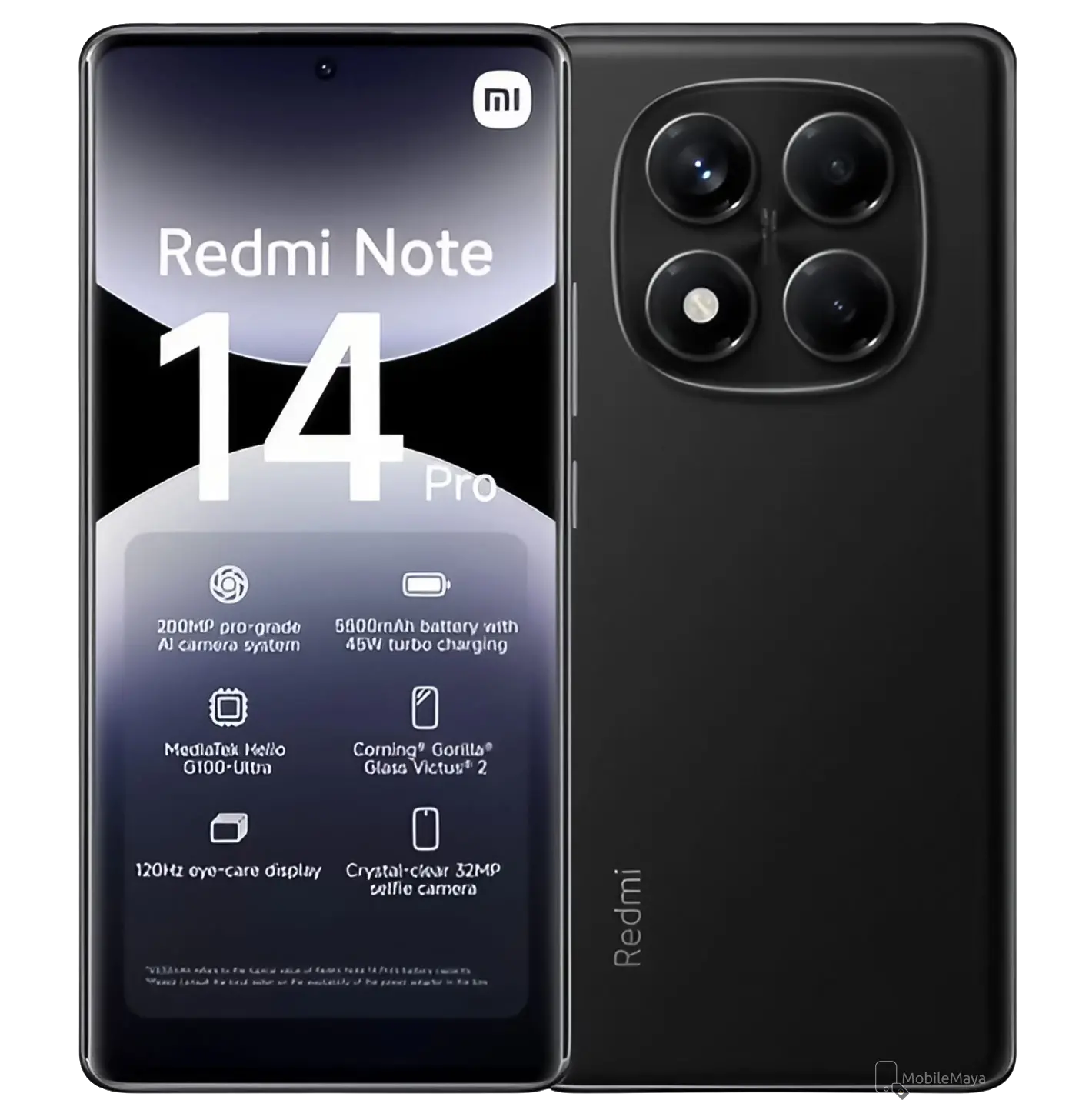 Xiaomi Redmi Note 14 Pro 4G Midnight Black official image