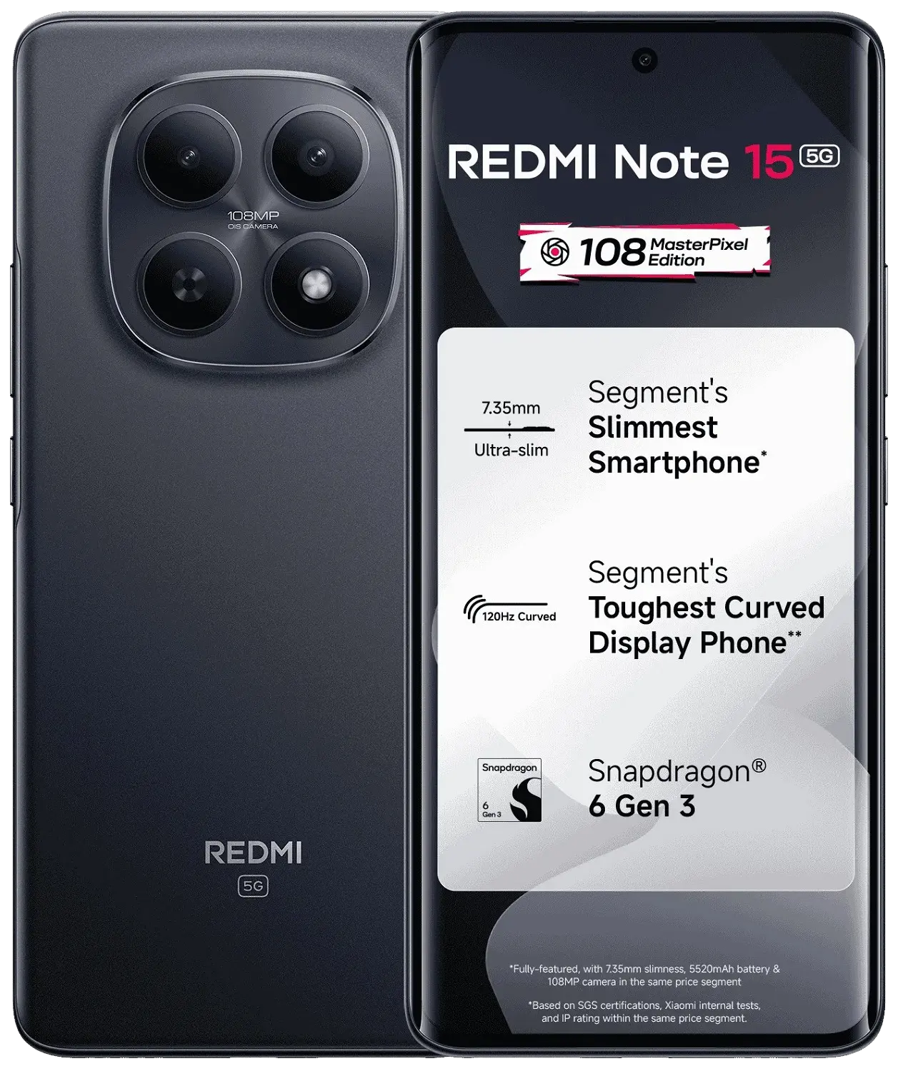 Xiaomi Redmi Note 15 5G (India) Black Image