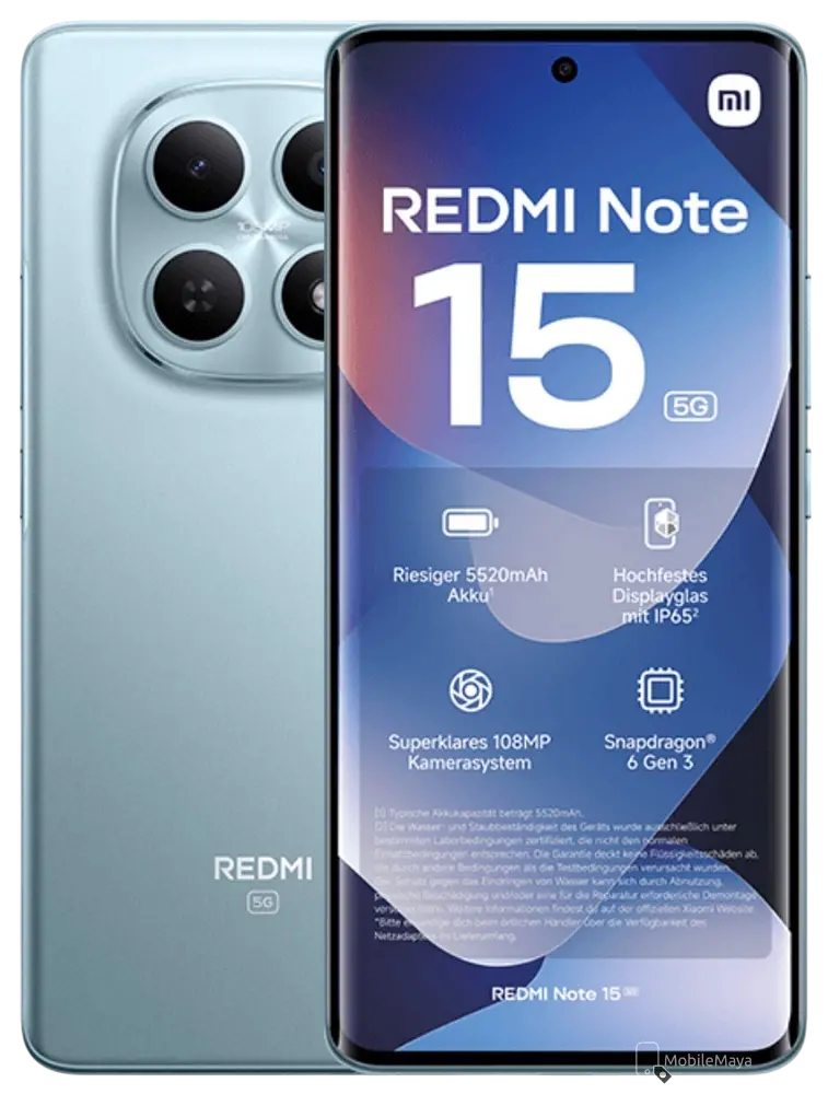 Xiaomi Redmi Note 15 5G India Blue Official.