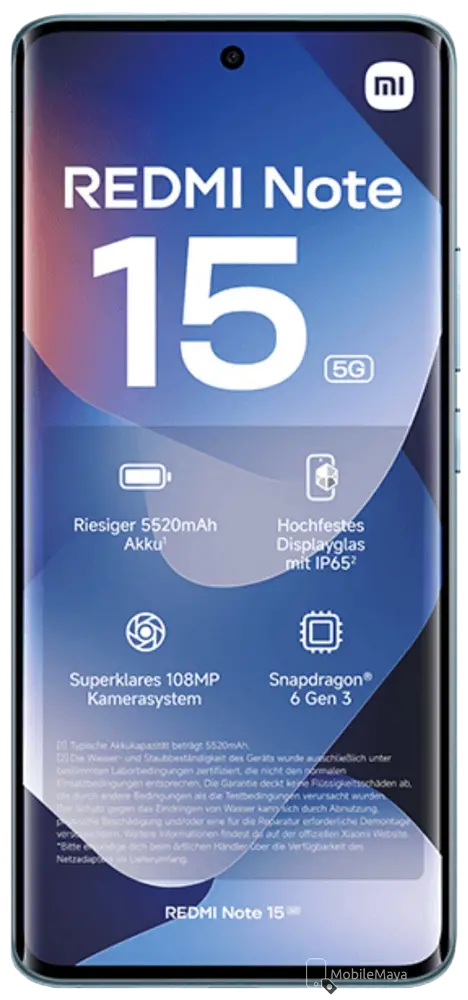 Xiaomi Redmi Note 15 5G India Front Image.