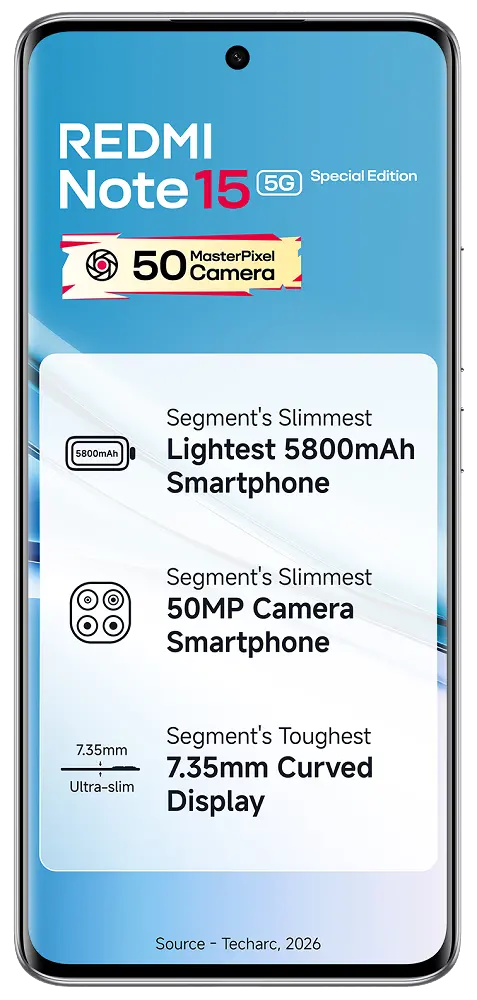 Xiaomi Redmi Note 15 SE 5G Frosted White Front Side Image