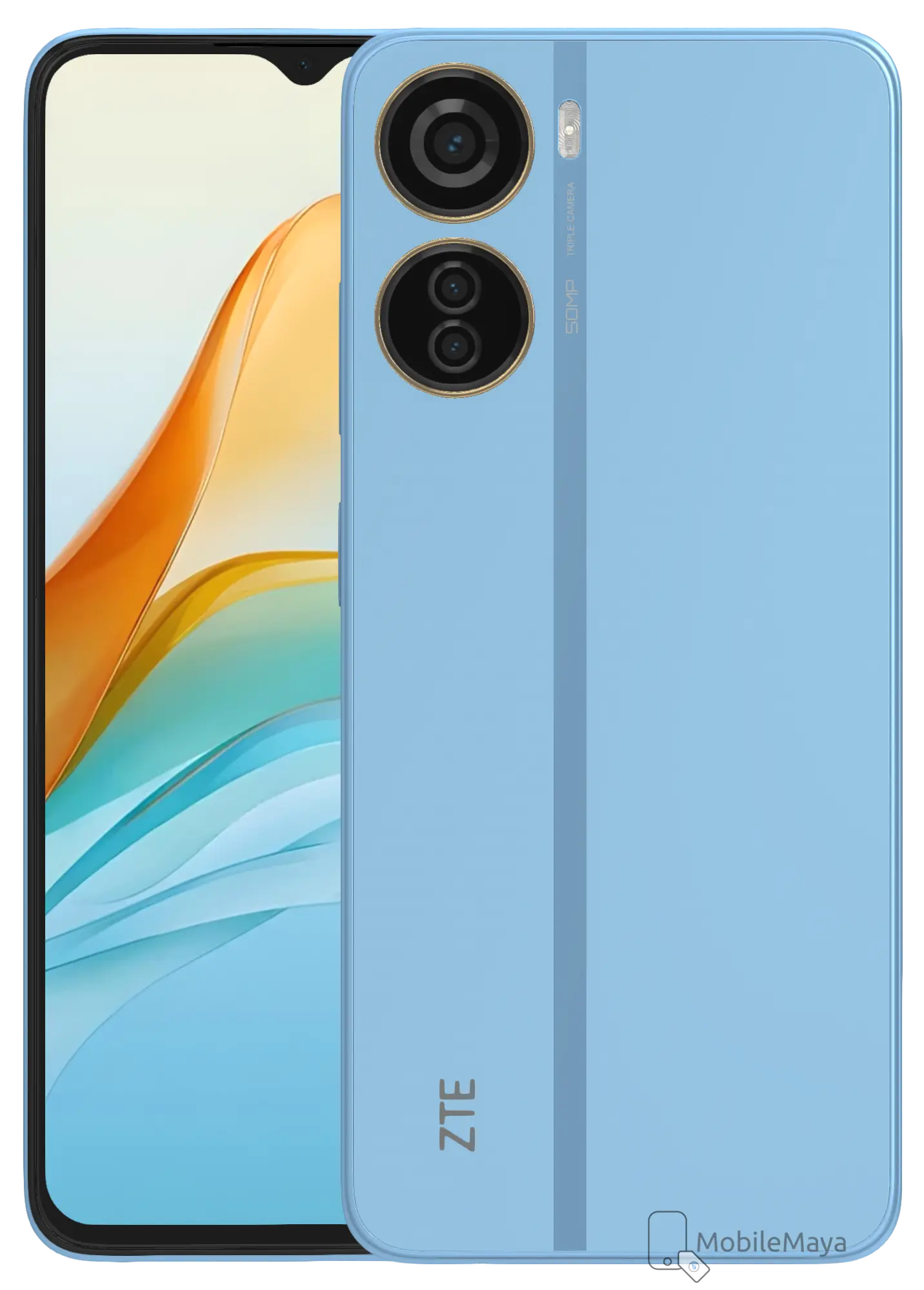 ZTE Blade V40 Design Sky Blue Official Image