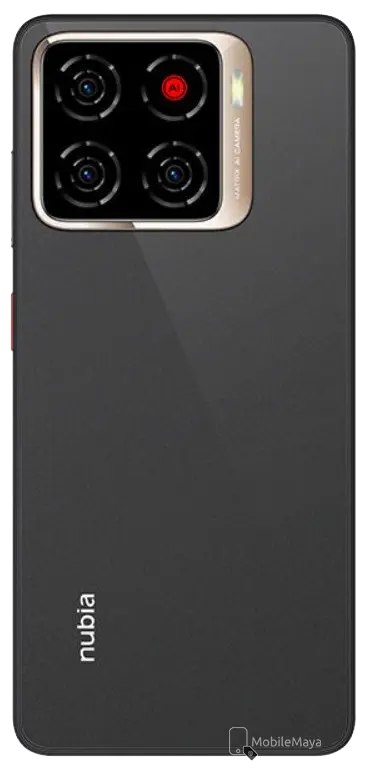 ZTE nubia A56 4G Celestial Black Back Image.