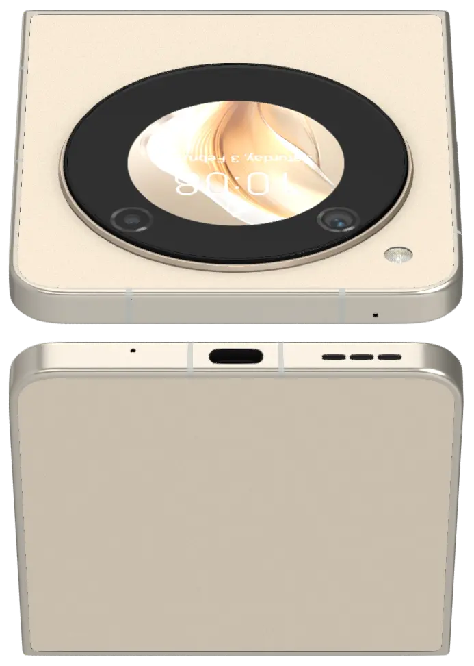ZTE nubia Flip Sunshine Gold Back Fold Image
