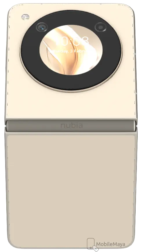 ZTE nubia Flip Sunshine Gold Back Image