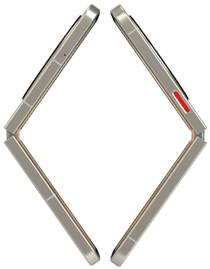 ZTE nubia Flip Sunshine Gold Side Image